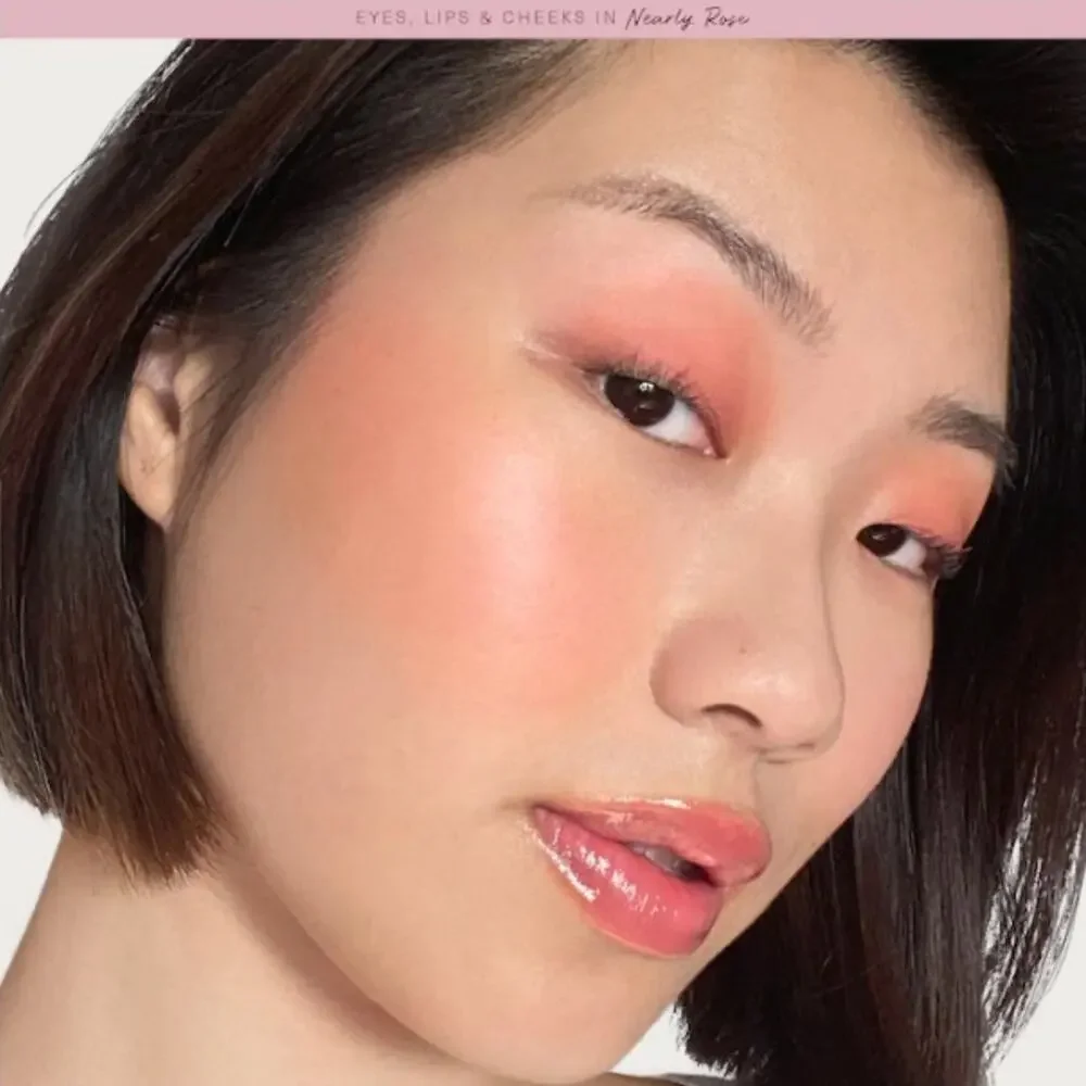 Rare Beauty $20 Stay Vulnerable Glossy Lip Balm in Nearly Rose NIB